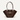 Doppio Leather Tote in Coffee Brown on a warm off-white background