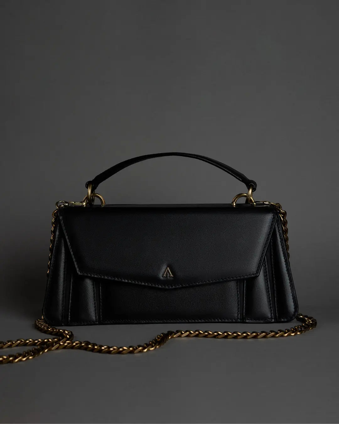 Lia Bag with Top Handle - Antique Gold