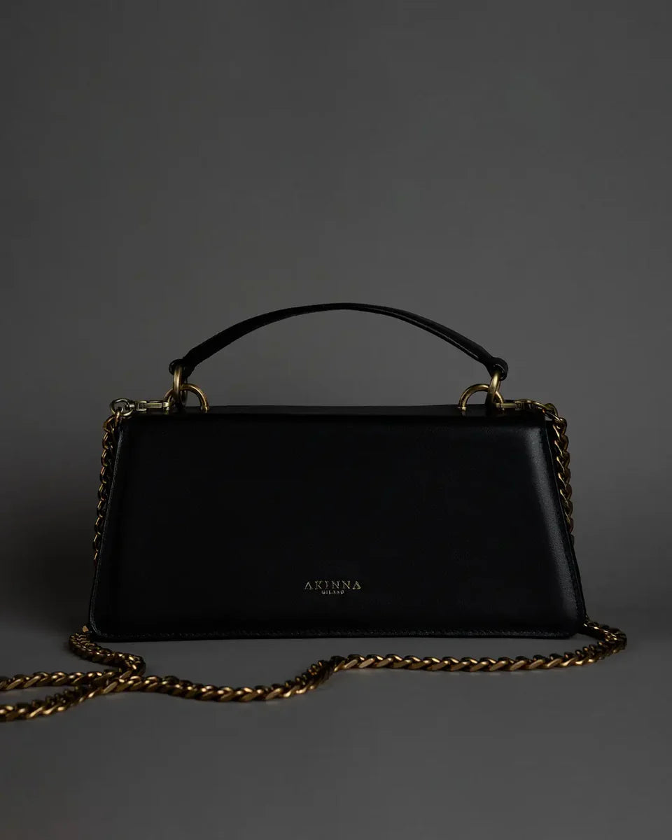Lia Bag with Top Handle - Antique Gold