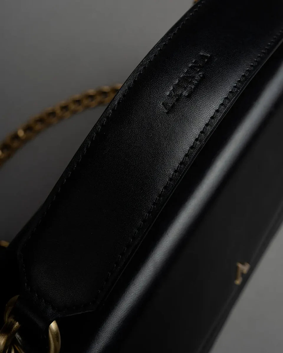 Lia Bag with Top Handle - Antique Gold