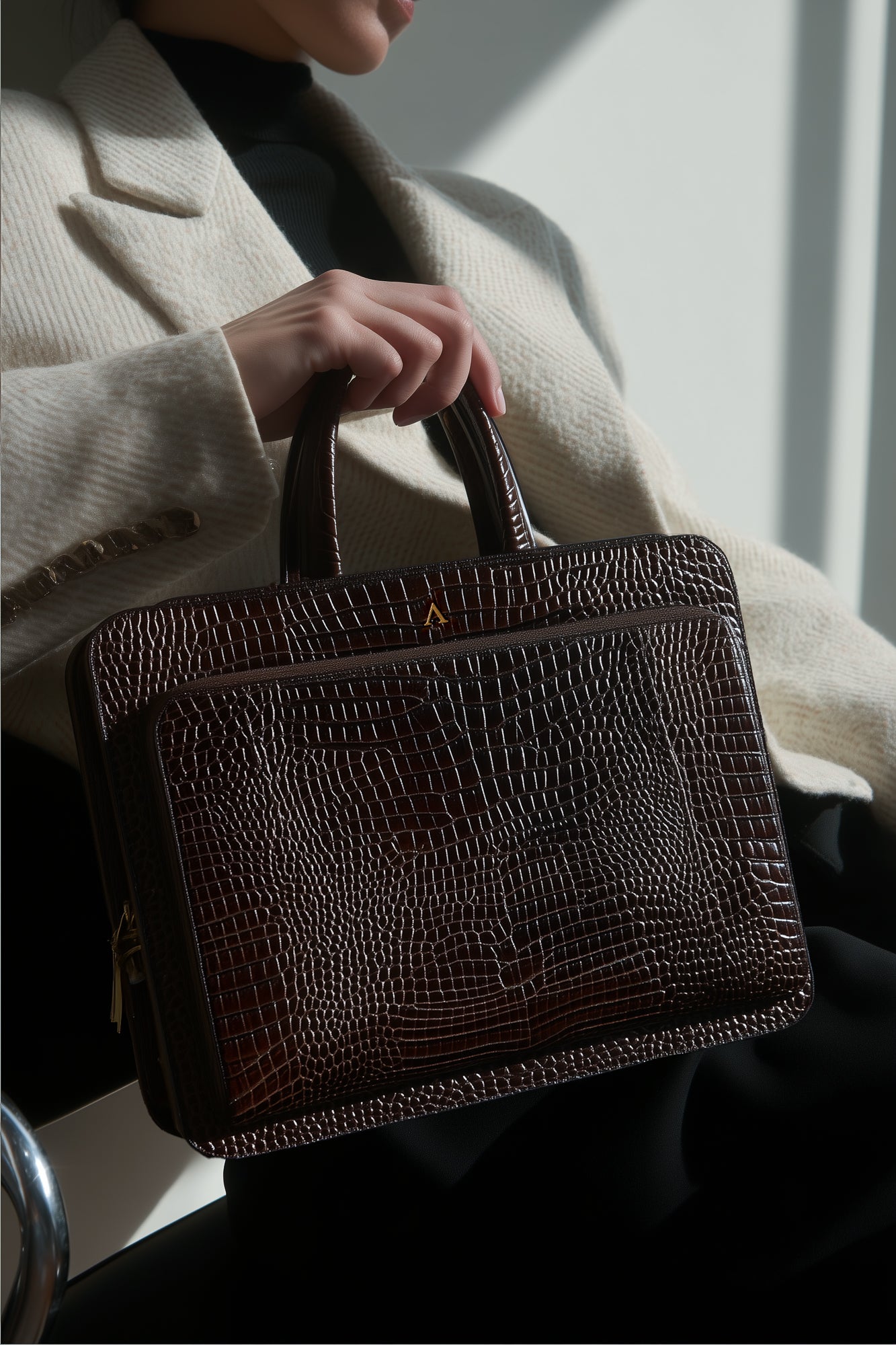 Verona Signature Business Bag - Coffee Brown