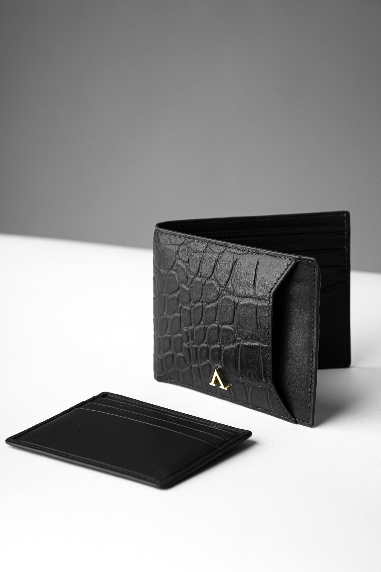 Prestigio Men’s Wallet with Detachable Cardholder - Midnight Black
