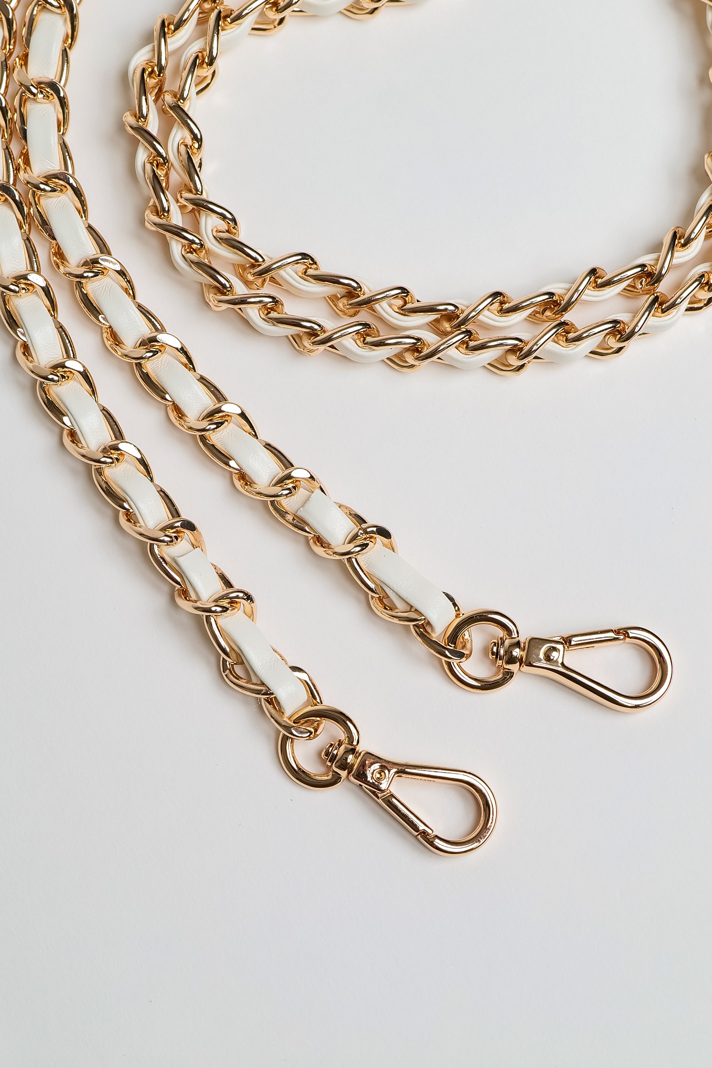 Lena Crossbody Chain - White