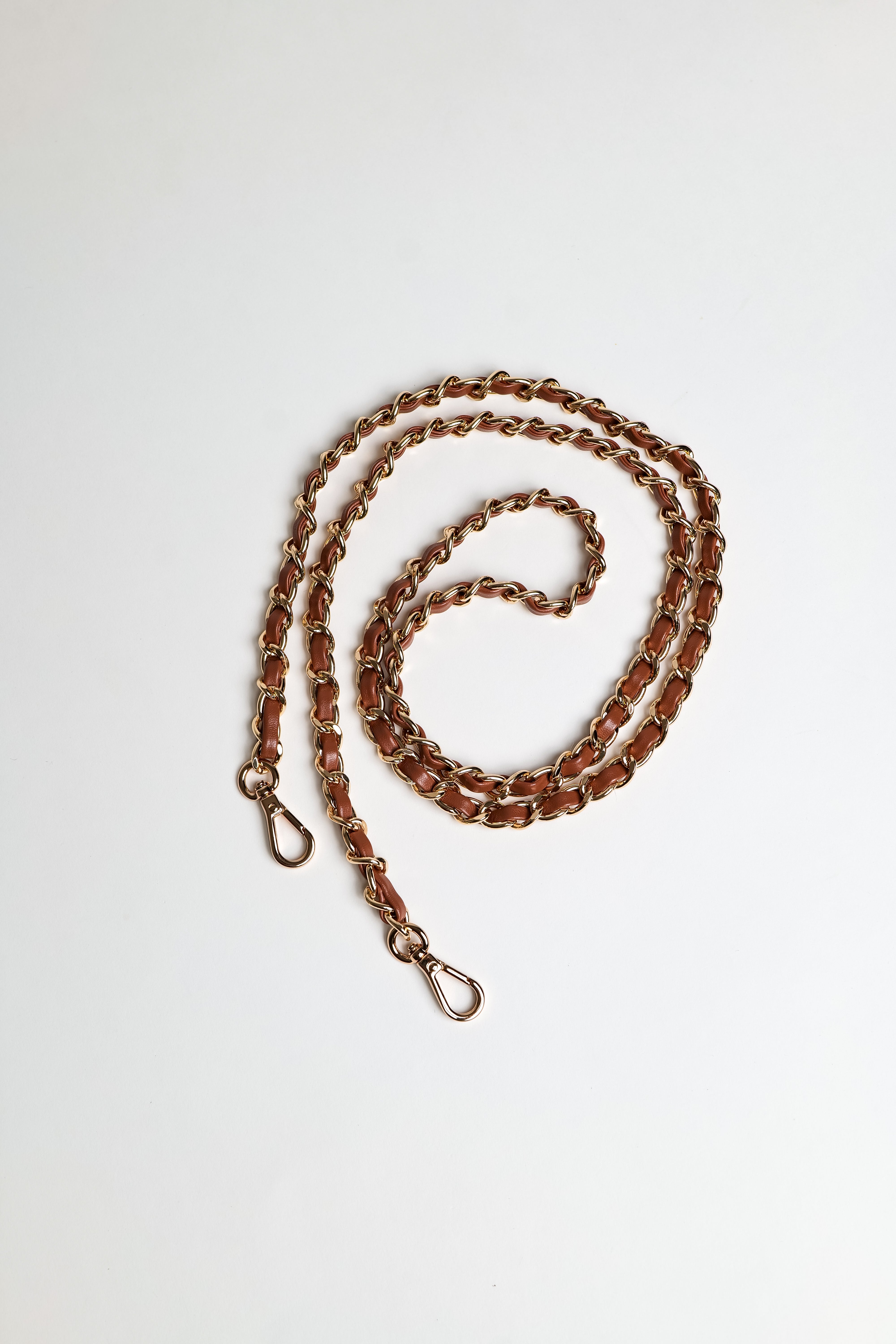 Lena Crossbody Chain - Brown