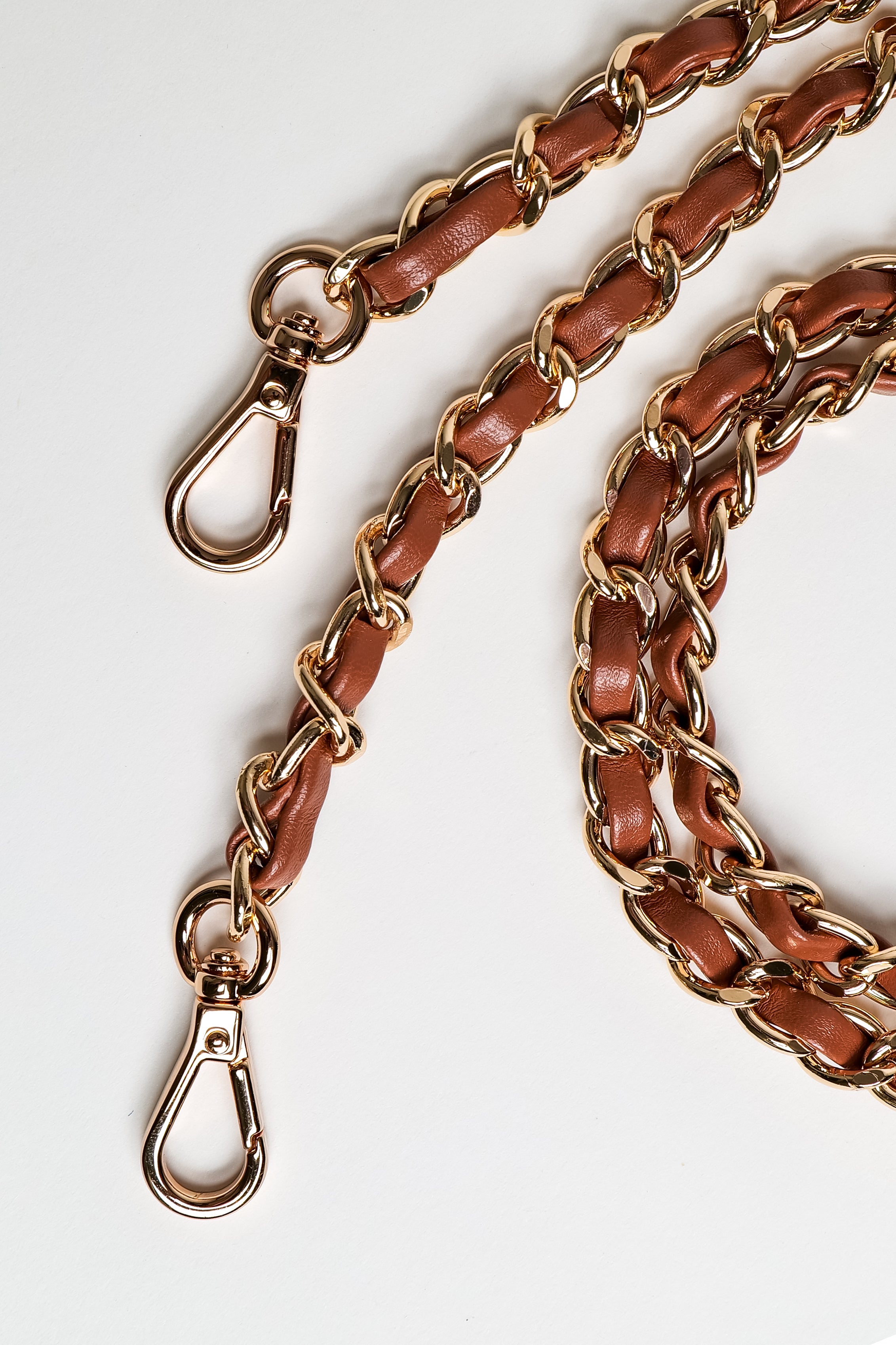 Lena Crossbody Chain - Brown