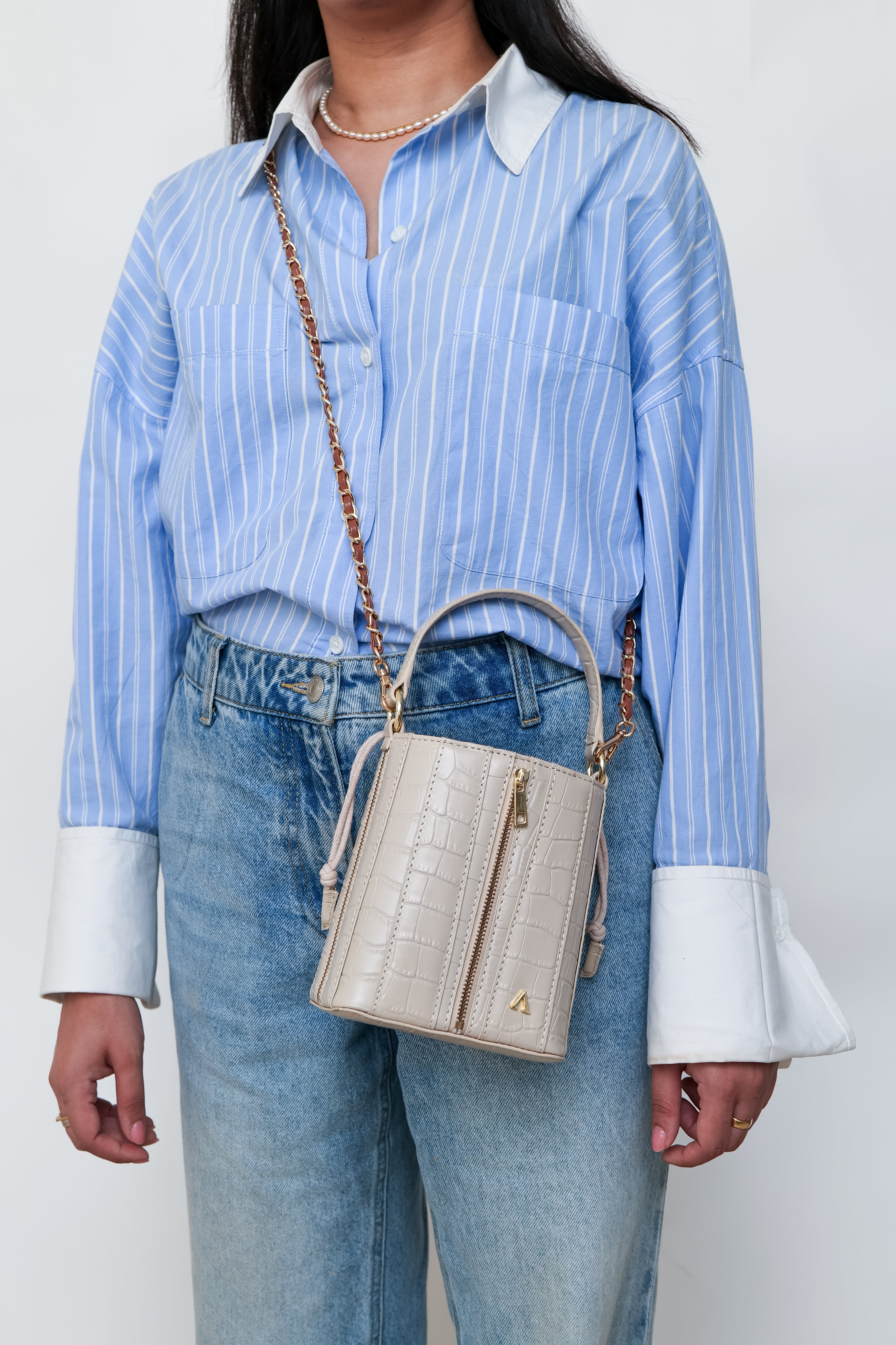 Lena Crossbody Chain - Brown